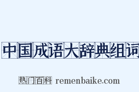 中国成语大辞典组词是什么意思的图片